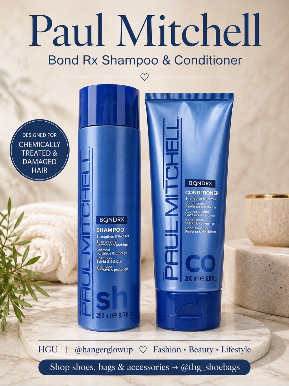 Paul Mitchell Bond Rx Shampoo & Conditioner Duo Strengthen Repair